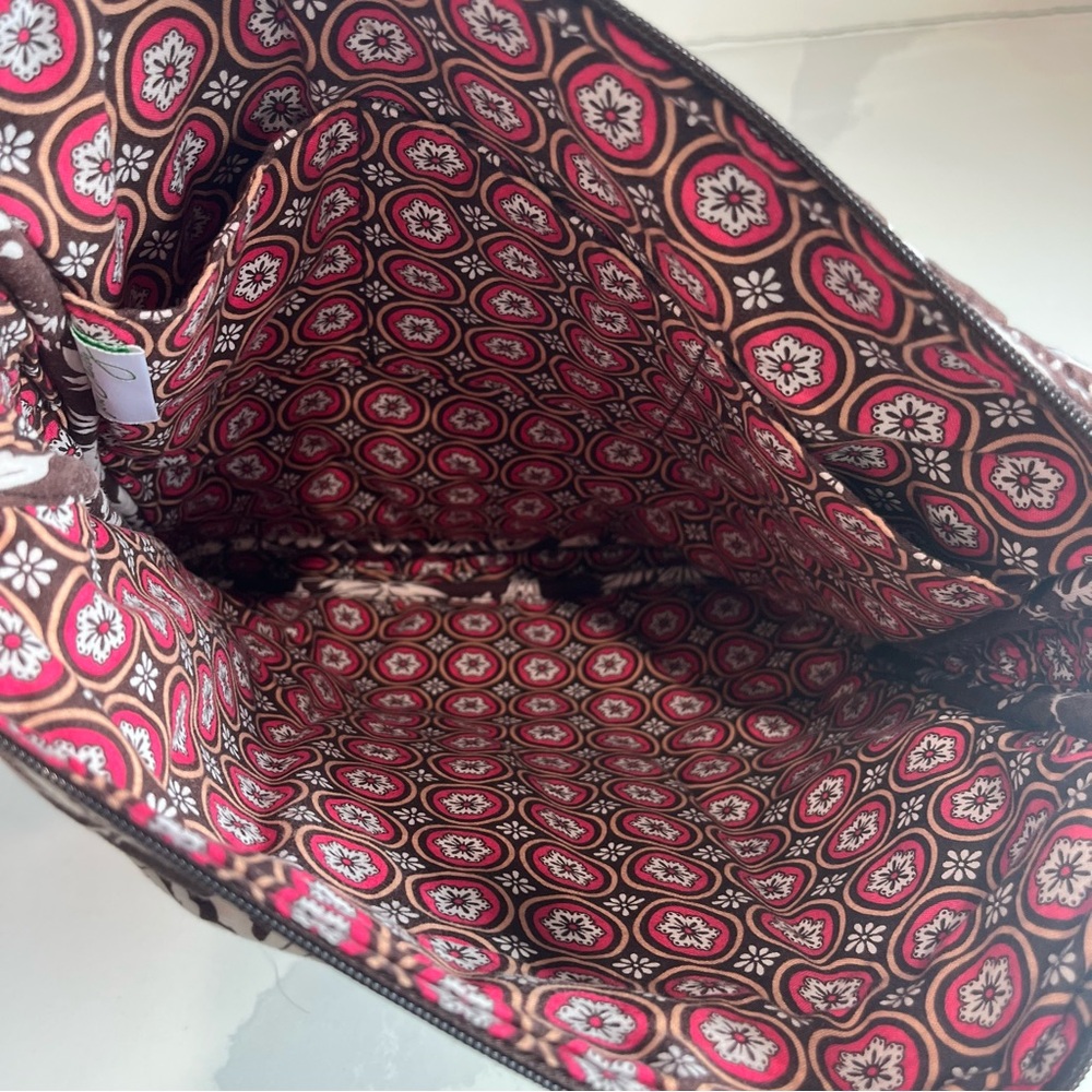 Vera Bradley Retired Imperial Asian Toile Brown Pink Crossbody Messenger Bag EUC - Picture 13 of 16
